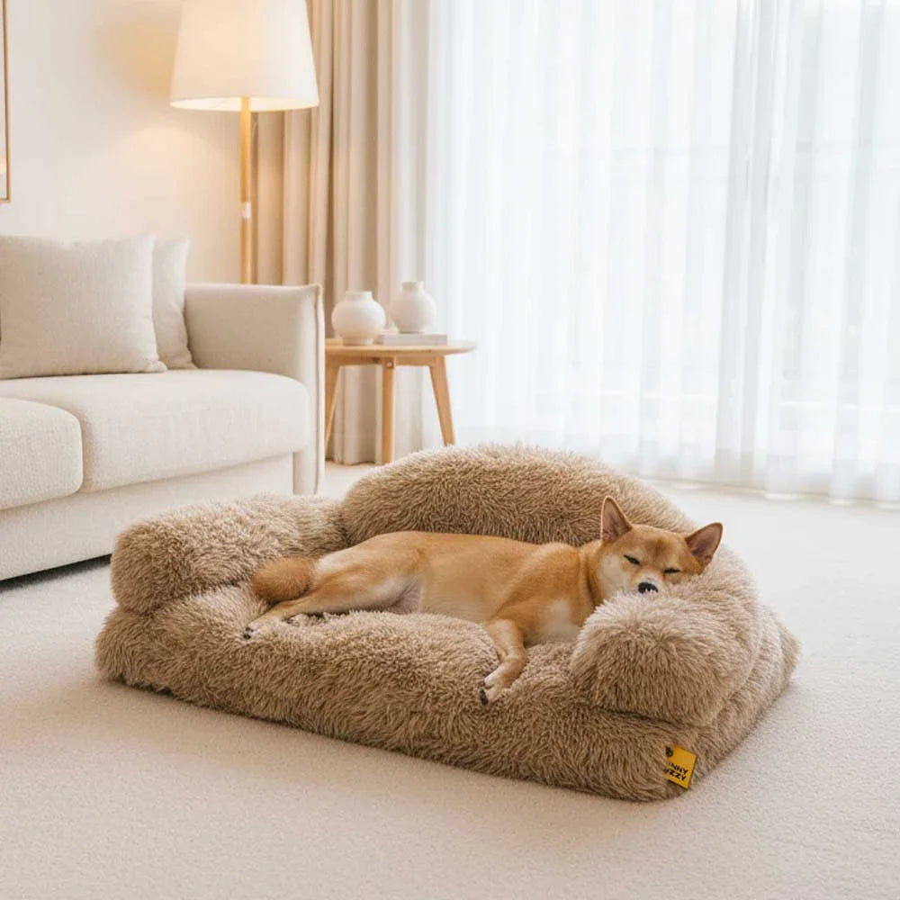 Plush Warm Removable Sponge Orthopedic Dog Sofa Bed - FluffyHaven