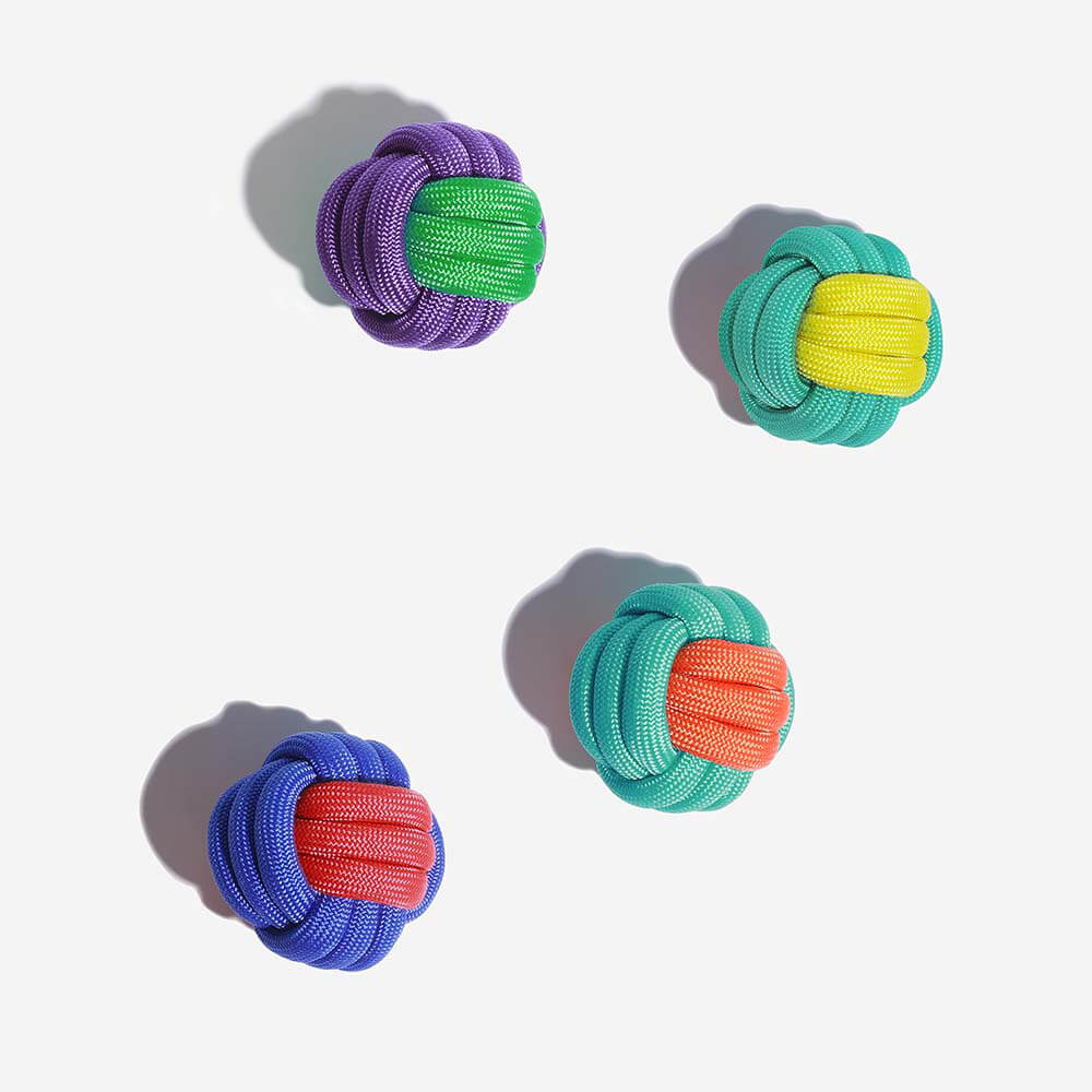 Knots Ball Throwing Dog Toys - Color Clash