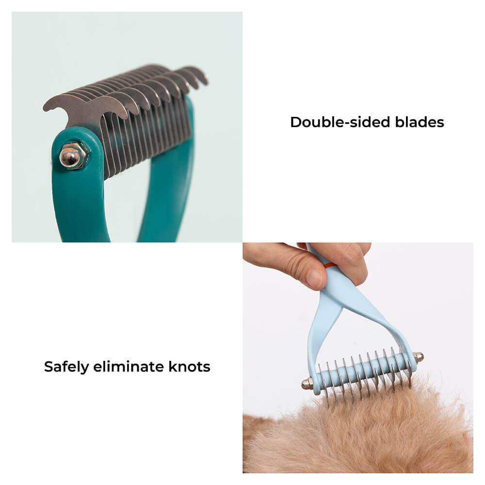 Pet Safe Dematting Comb Rake - Double Sided Blade