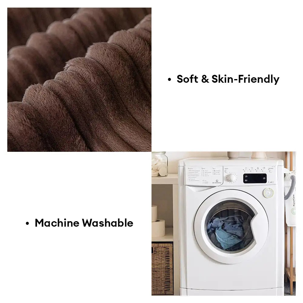 Modern Asymmetrical Stripes Soft Plush Non-Slip Couch Cover