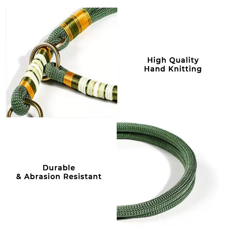 Hand-knitted Braided Rope No Pull Cool Dog Accessories Training Collars