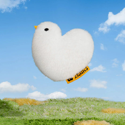 FUNNYFUZZY Peace Dove Plush Squeaky Dog Toy
