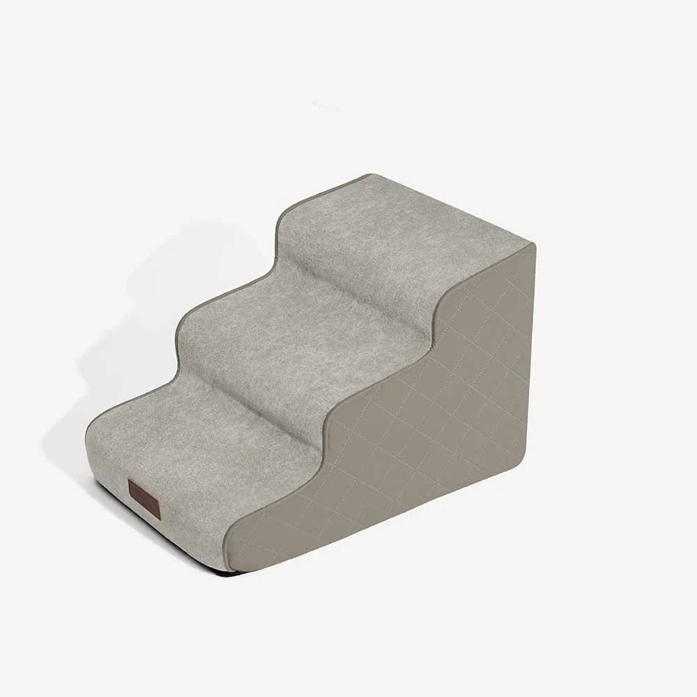 Faux Leather High-Density Sponge Removable Pet Stairs - LuxeStep