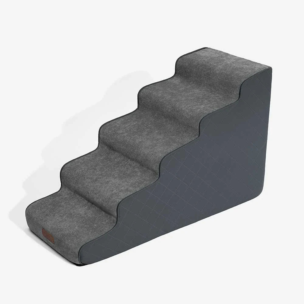 Faux Leather High-Density Sponge Removable Pet Stairs - LuxeStep