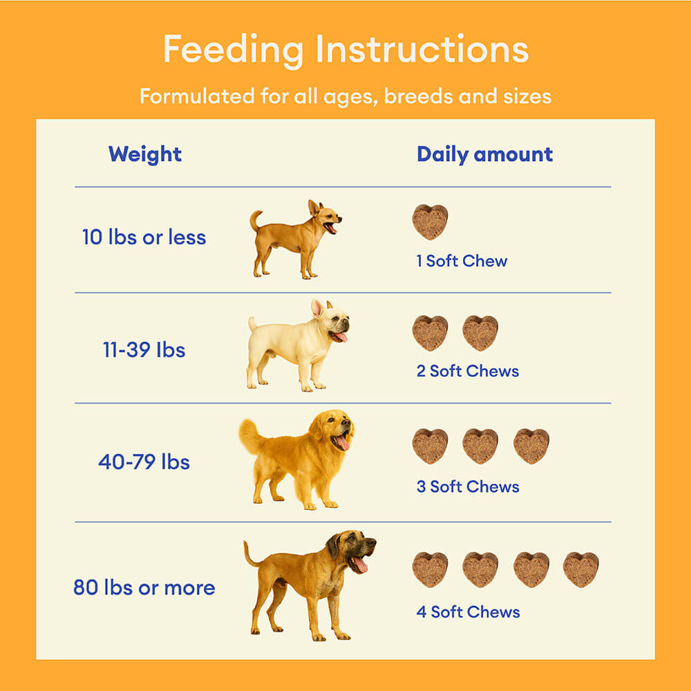 Probiotic Soft Chews for Dogs (120 Count) | Digestive Health & Immune Boost