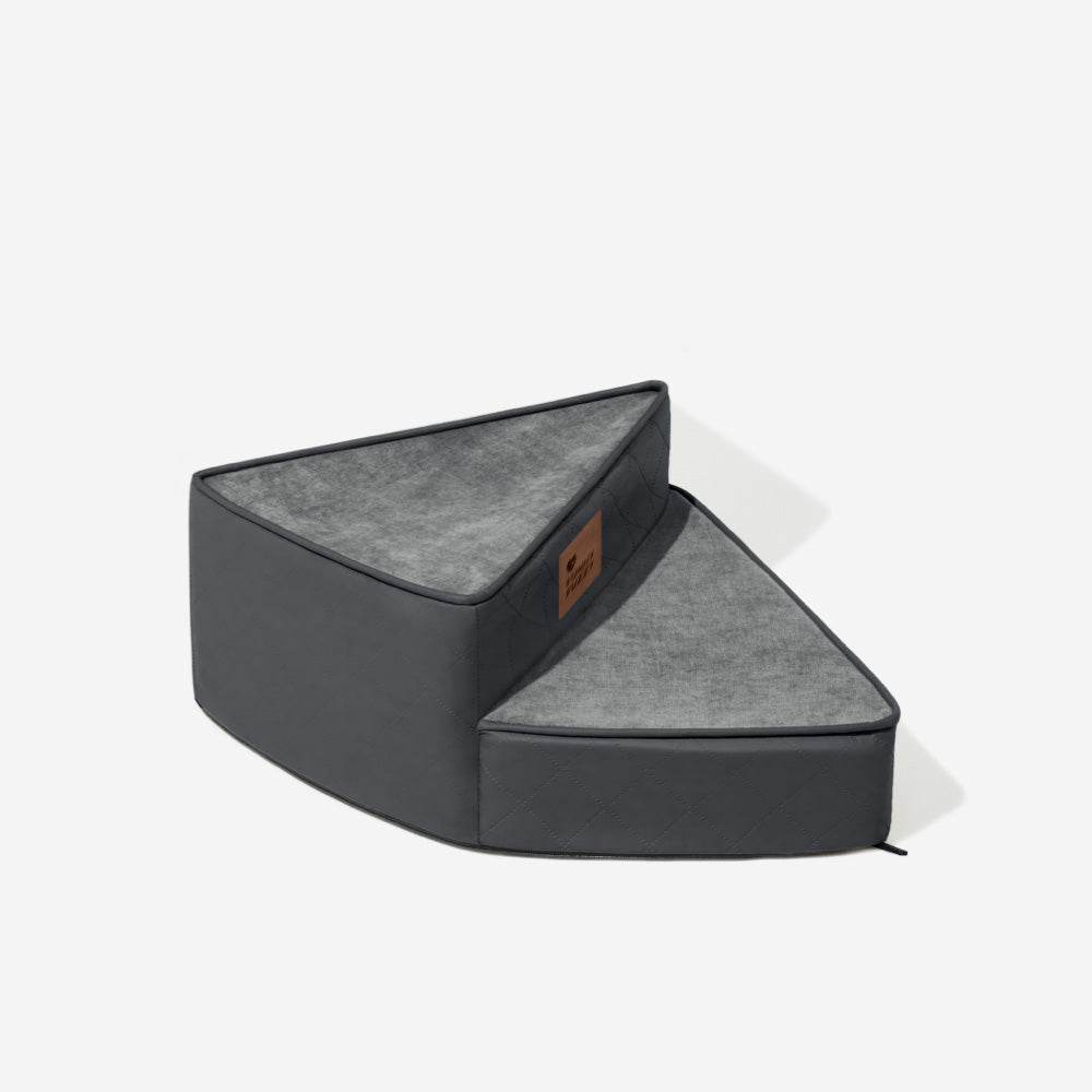 Luxe Water-repellent Faux Leather Removable Spiral Pet Stairs - StepEase