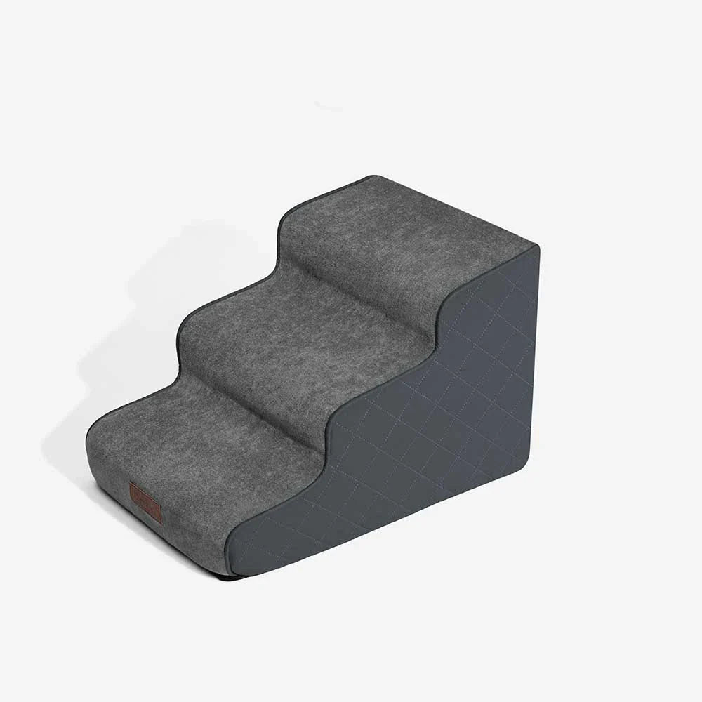 Faux Leather High-Density Sponge Removable Pet Stairs - LuxeStep