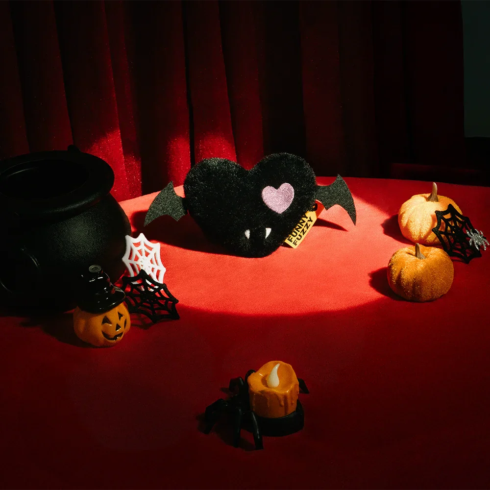 Halloween Plush Squeaky Dog Toy - Bat Heart