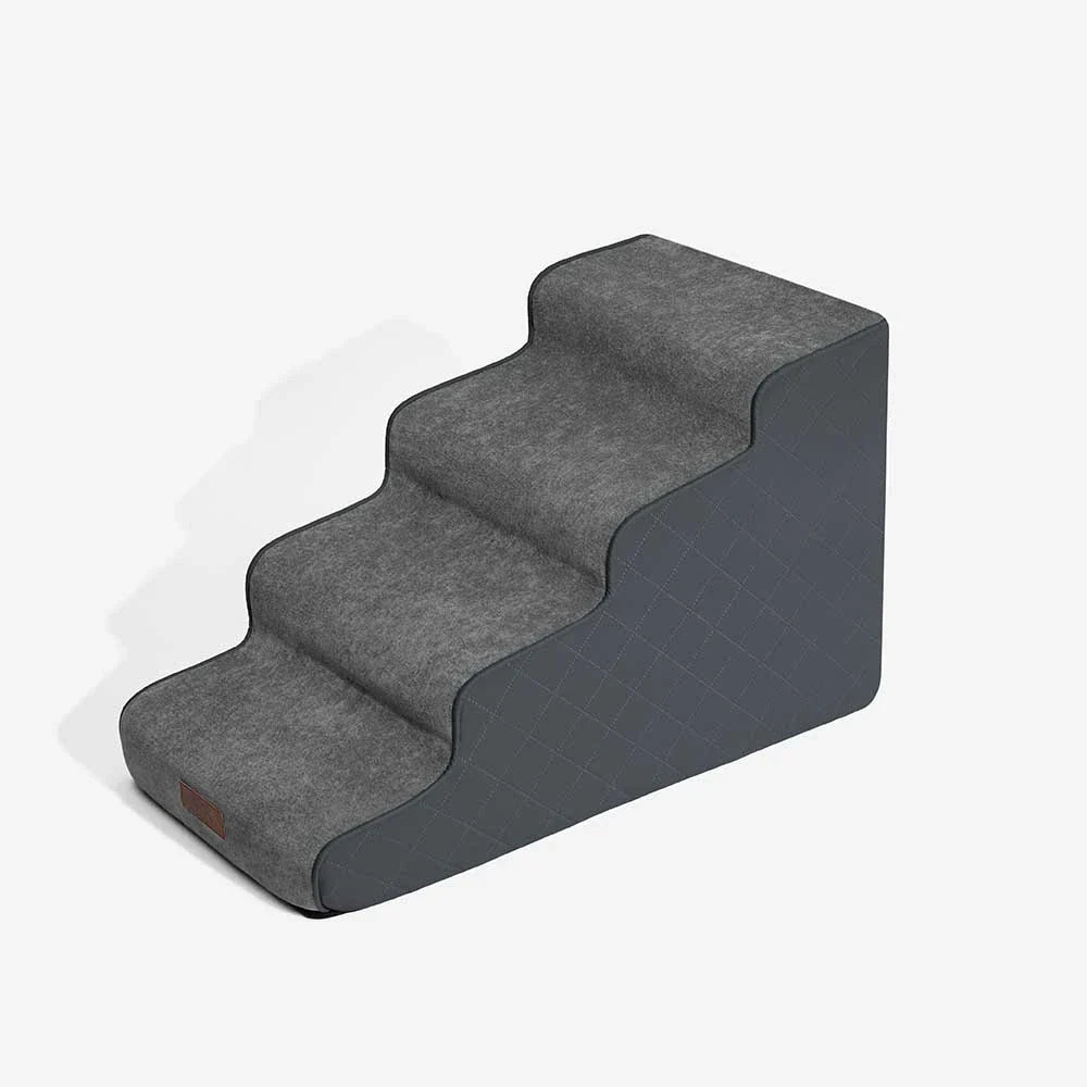 Faux Leather High-Density Sponge Removable Pet Stairs - LuxeStep
