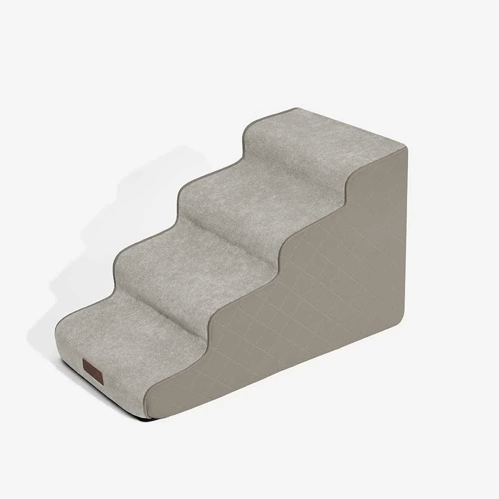 Faux Leather High-Density Sponge Removable Pet Stairs - LuxeStep