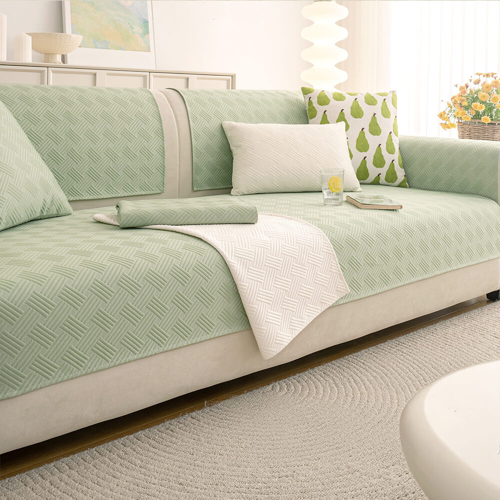 Modern Geometric Breathable Cooling Non-Slip Couch Cover