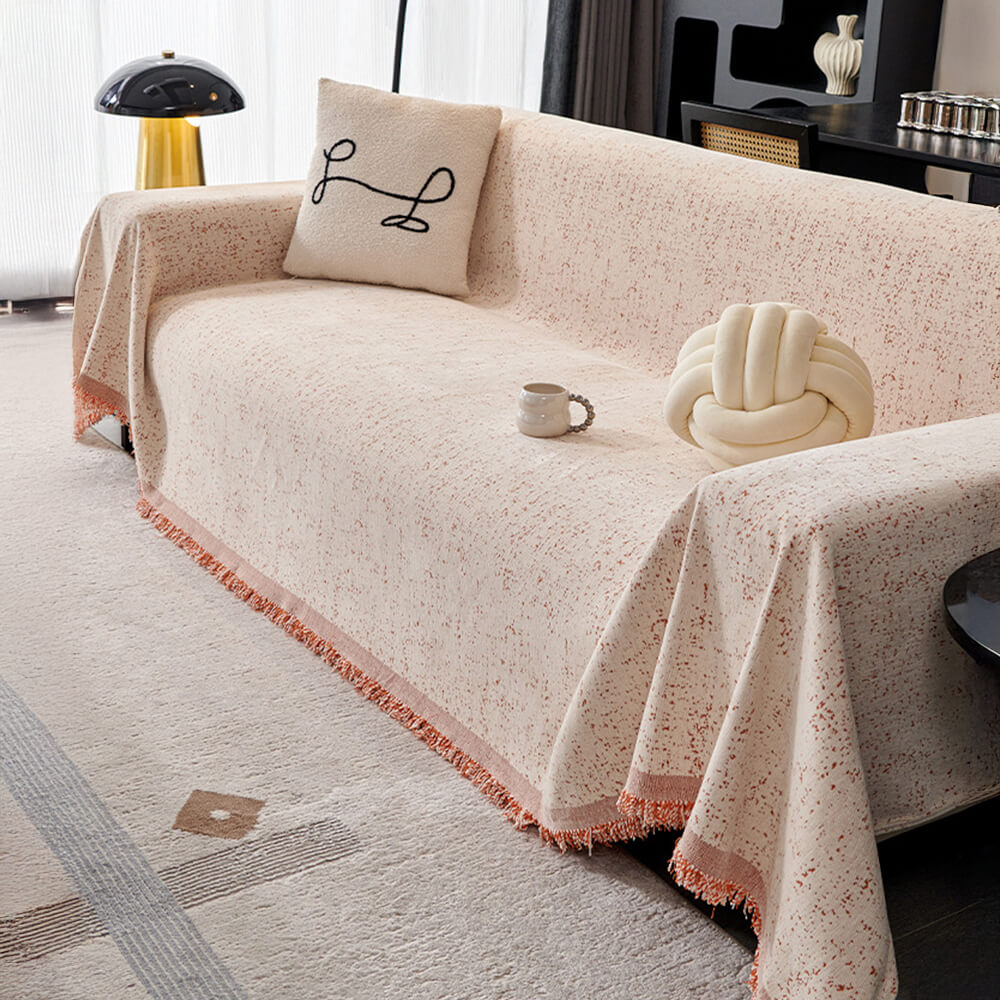 Modern Minimalist Chenille Full Coverage Anti-Cat Scratch Couch Cover