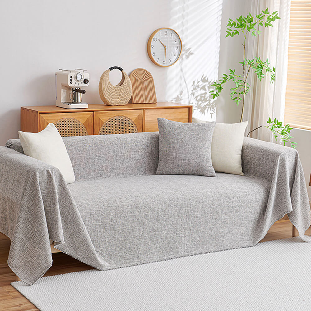 Modern Minimalist Linen Fringe Durable Couch Cover