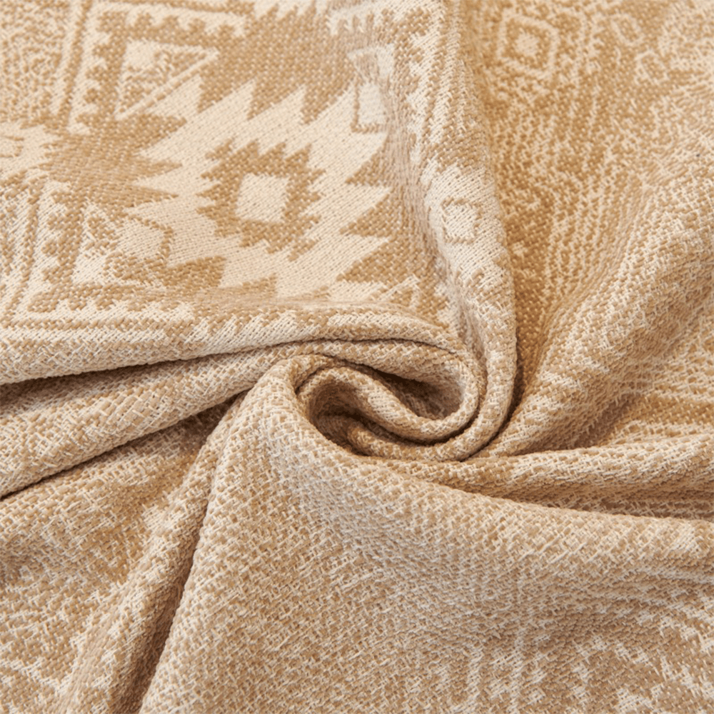 Moroccan Pattern Reversible Chenille Cat-Scratch Resistant Throw Couch Cover