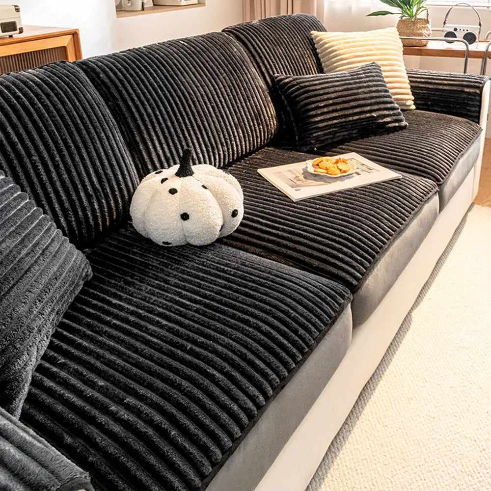 Fashion Straight Plush Comfortable Sofa Protective Stretch Magic Couch Cover