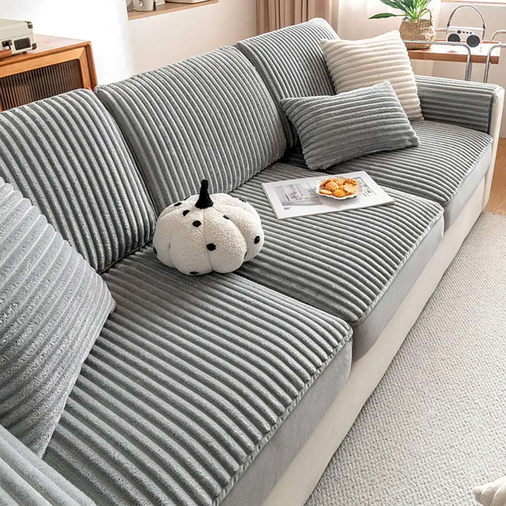Fashion Straight Plush Comfortable Sofa Protective Stretch Magic Couch Cover
