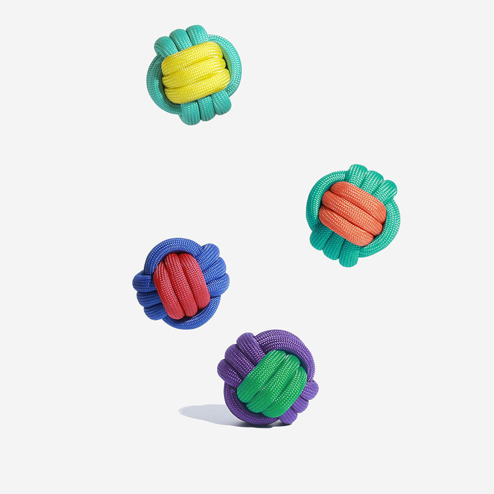 Knots Ball Throwing Dog Toys - Color Clash