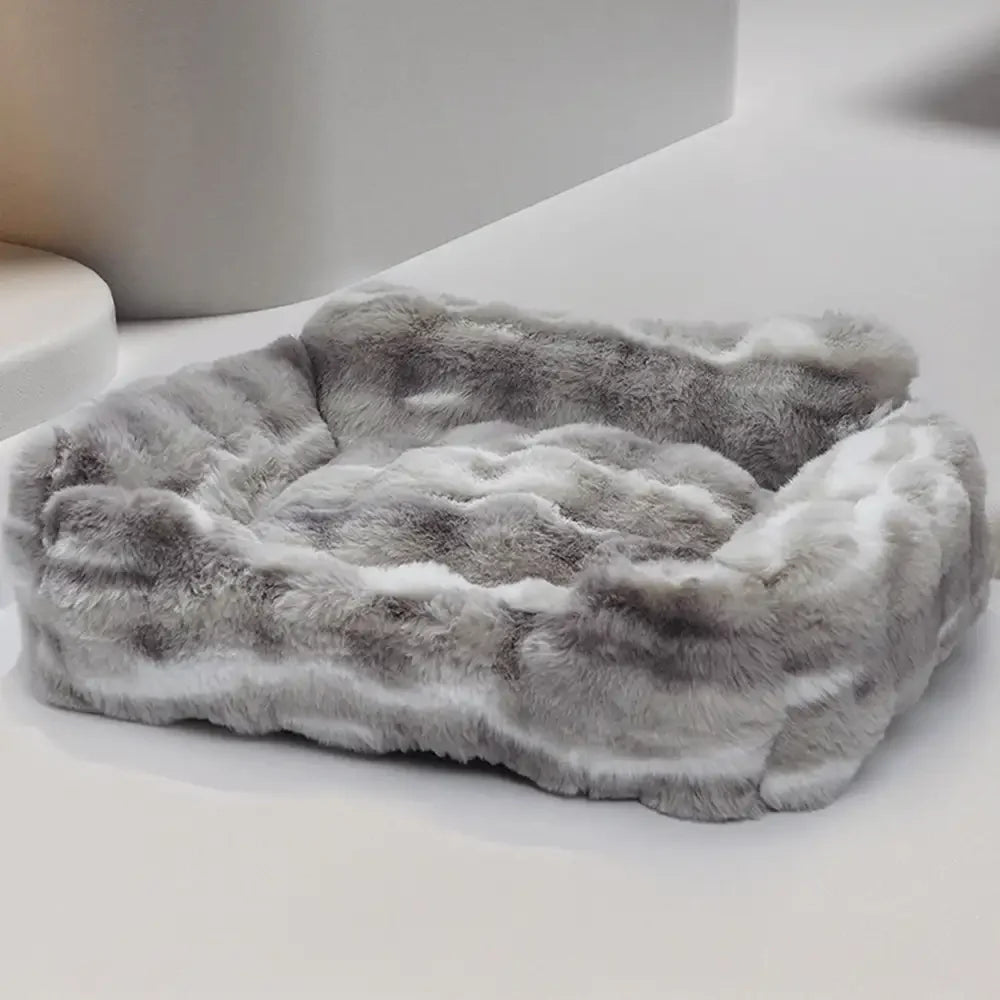Faux Rabbit Velvet Fluffy Soft Dog And Cat Sofa Bed