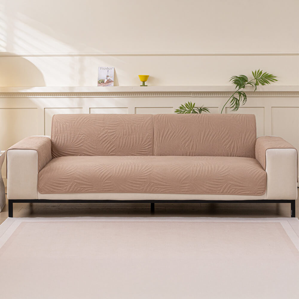 Large Leaf Pattern Water-resistant Sofa Protector Non-Slip Couch Cover