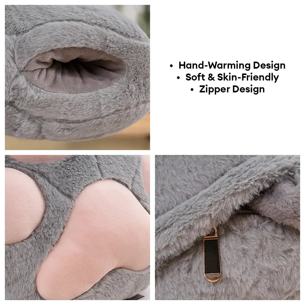 Multifunctional Cat Paw Pillow & Soft Short Plush Blanket Set