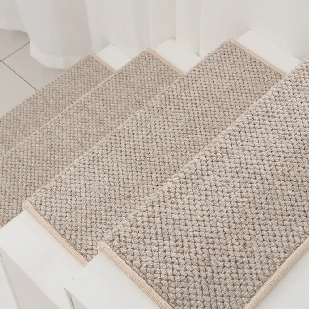 New Zealand Wool Blend Stair Protectors Tape Free Washable Carpet Stair Treads