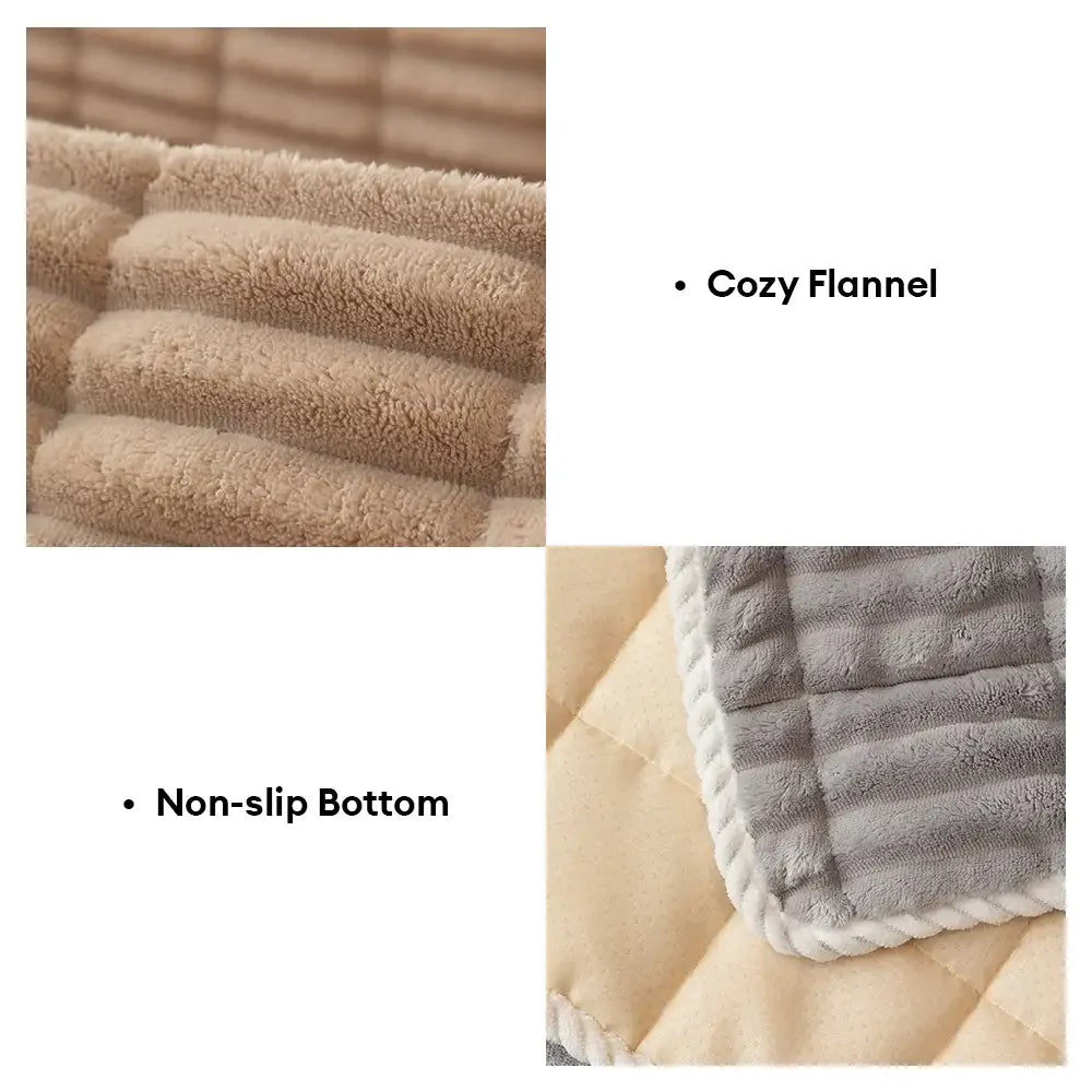One-Piece Cozy Flannel Sofa Protection Non-Slip Couch Cover