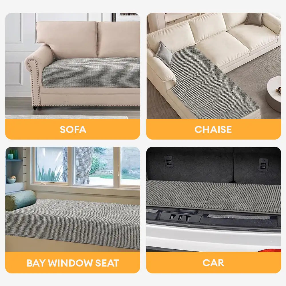 Plush Chenille Thick Sofa Protection Dirt-Resistant Non-Slip Washable Couch Cover