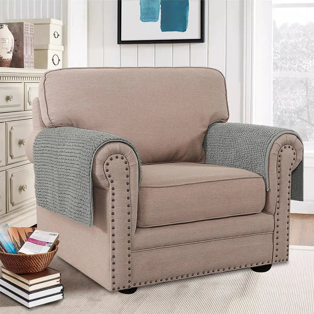 Plush Chenille Thick Sofa Protection Dirt-Resistant Non-Slip Washable Couch Cover