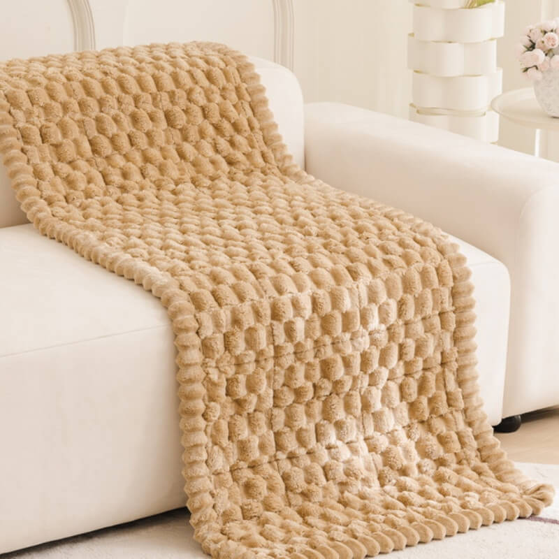 Honeycomb Plush Thickened Soft Sofa Decoration Pet Mat Couch Cover