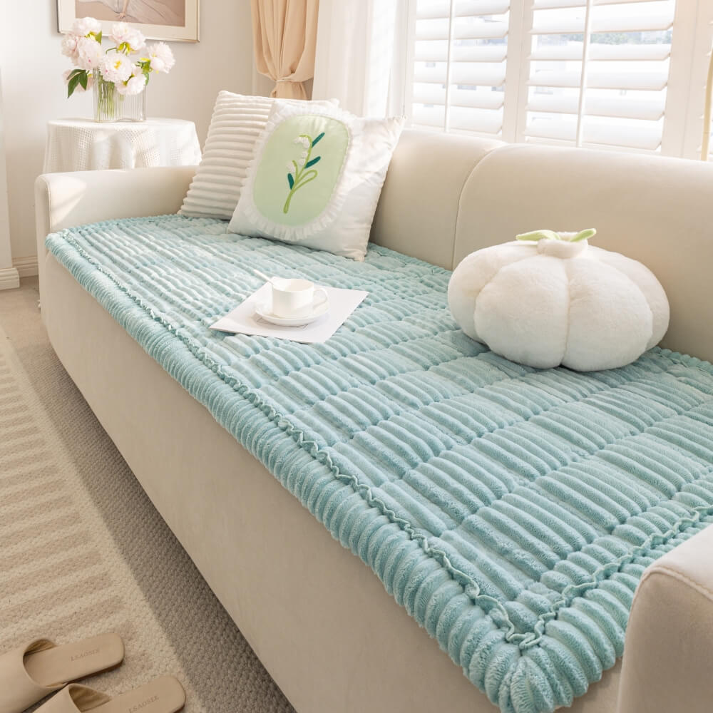 Funda para Sofá Make Waffle Biscuit – Suave Franela Acogedora y Alfombra Transpirable para Mascotas, ¡Deléitate con una Comodidad Sabrosa!