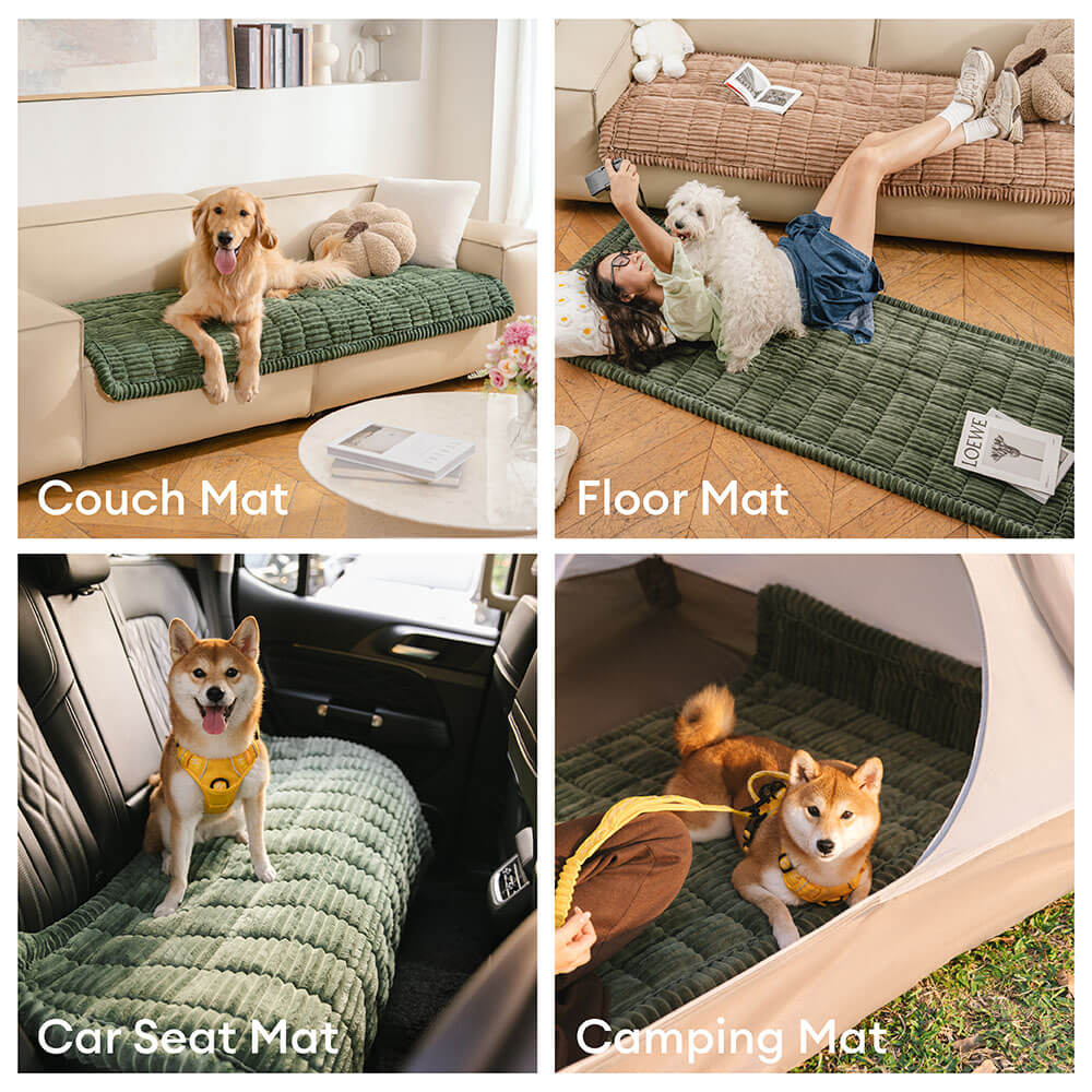 Make Waffle Biscuit Couch Cover – Cozy Soft Flannel & Breathable Pet Mat