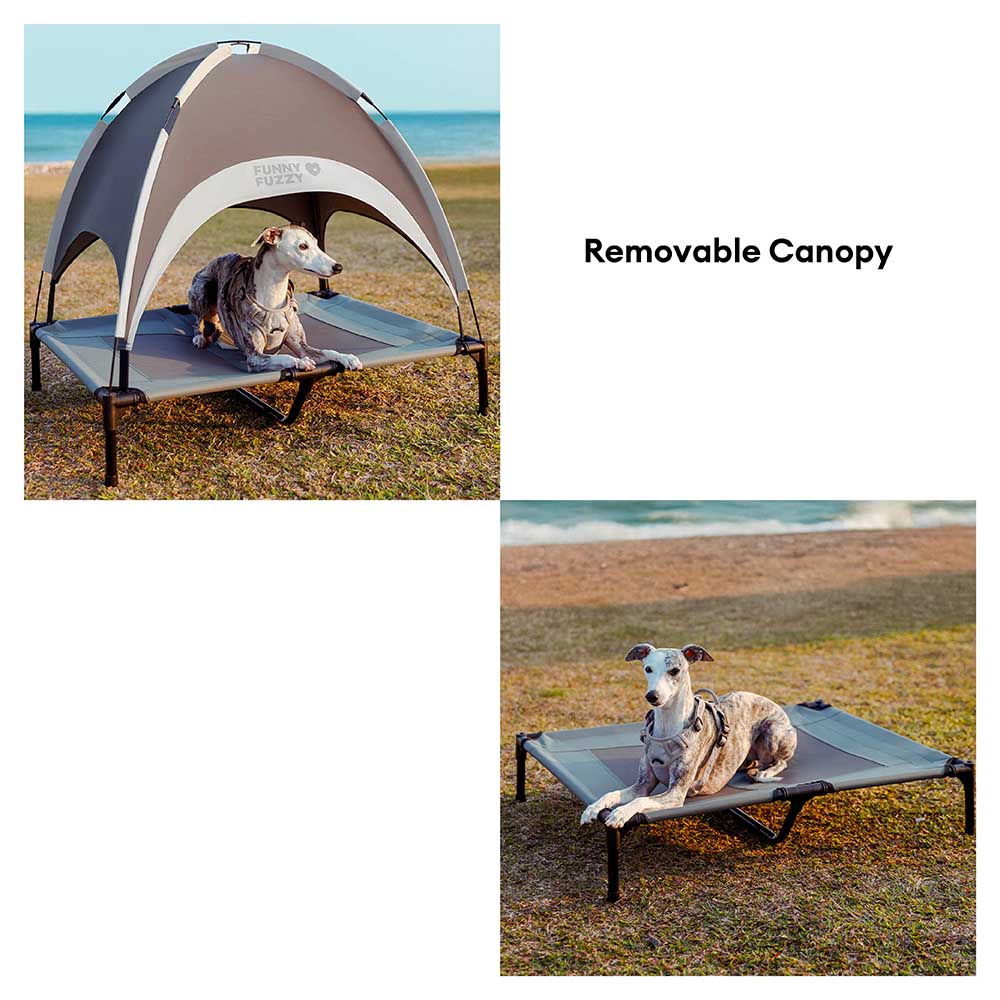 Multi-Functional Breathable Cooling Elevated Dog Bed with Canopy - PawAir