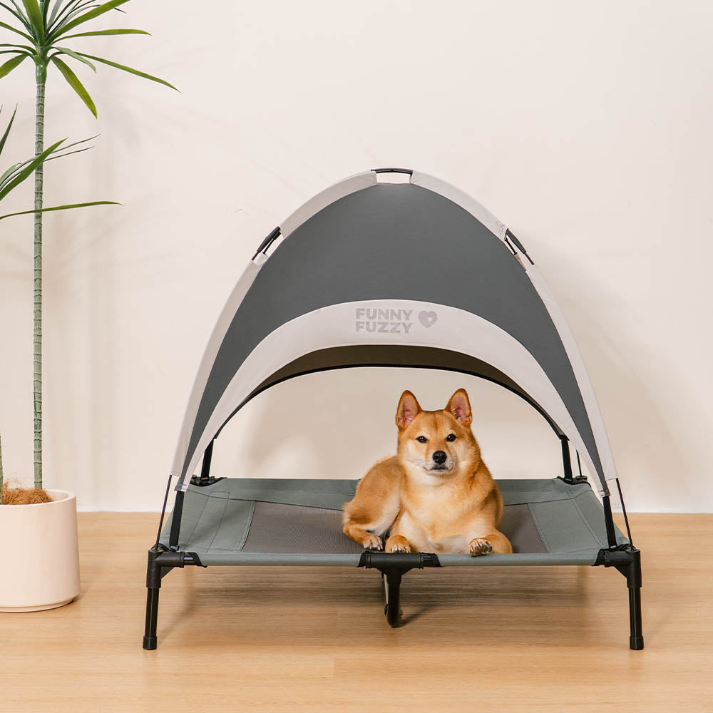 Multi-Functional Breathable Cooling Elevated Dog Bed with Canopy - PawAir