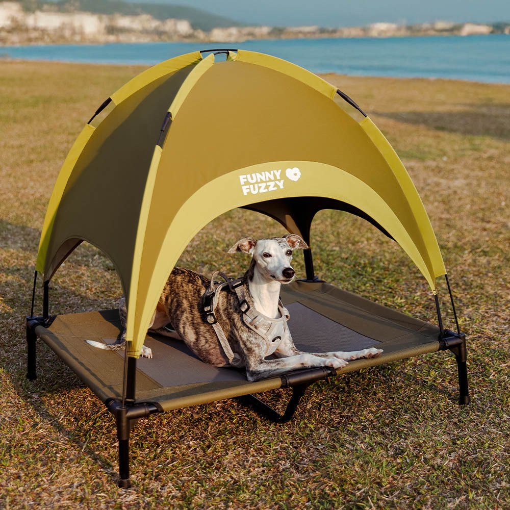 Multi-Functional Breathable Cooling Elevated Dog Bed with Canopy - PawAir