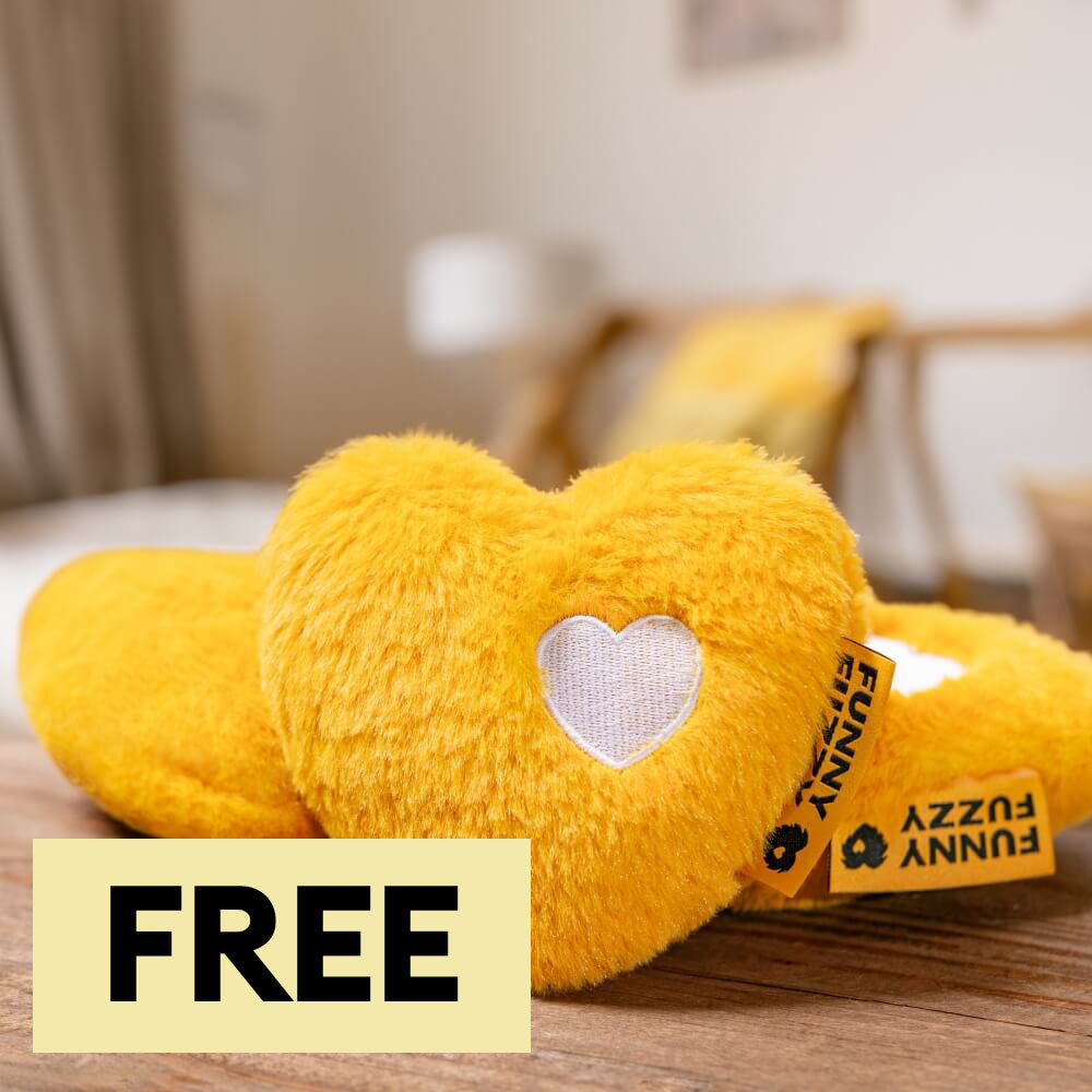 FUNNYFUZZY Heart Plush Squeaky Dog Toys