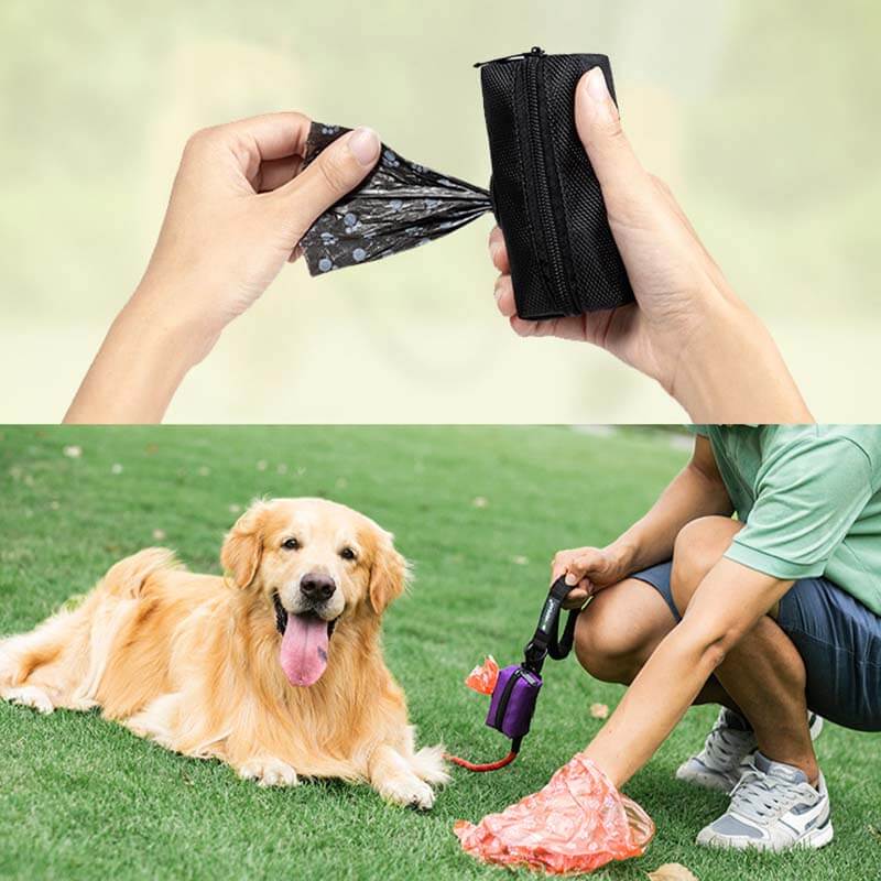 Portable Oxford Fabric Dog Walking Bag Dog Waste Bags Dispenser