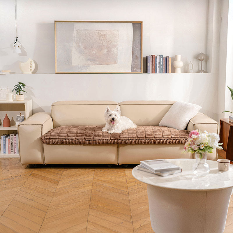 Funda para Sofá Make Waffle Biscuit – Suave Franela Acogedora y Alfombra Transpirable para Mascotas, ¡Deléitate con una Comodidad Sabrosa!