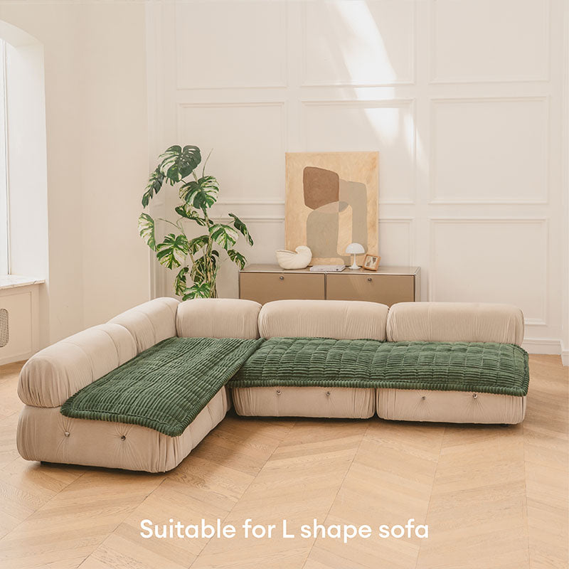 Make Waffle Biscuit Couch Cover – Cozy Soft Flannel & Breathable Pet Mat