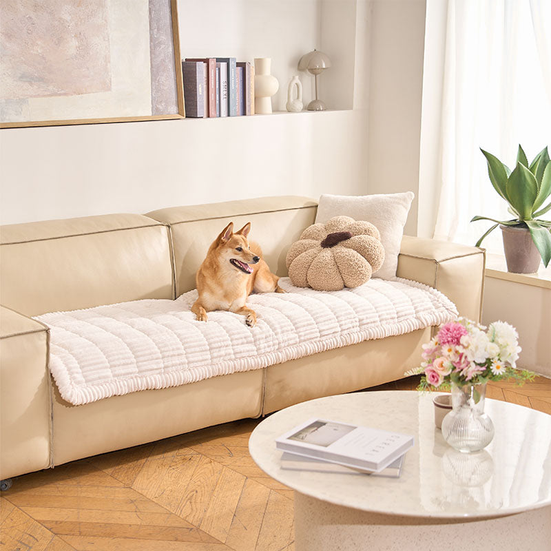 Make Waffle Biscuit Couch Cover – Cozy Soft Flannel & Breathable Pet Mat